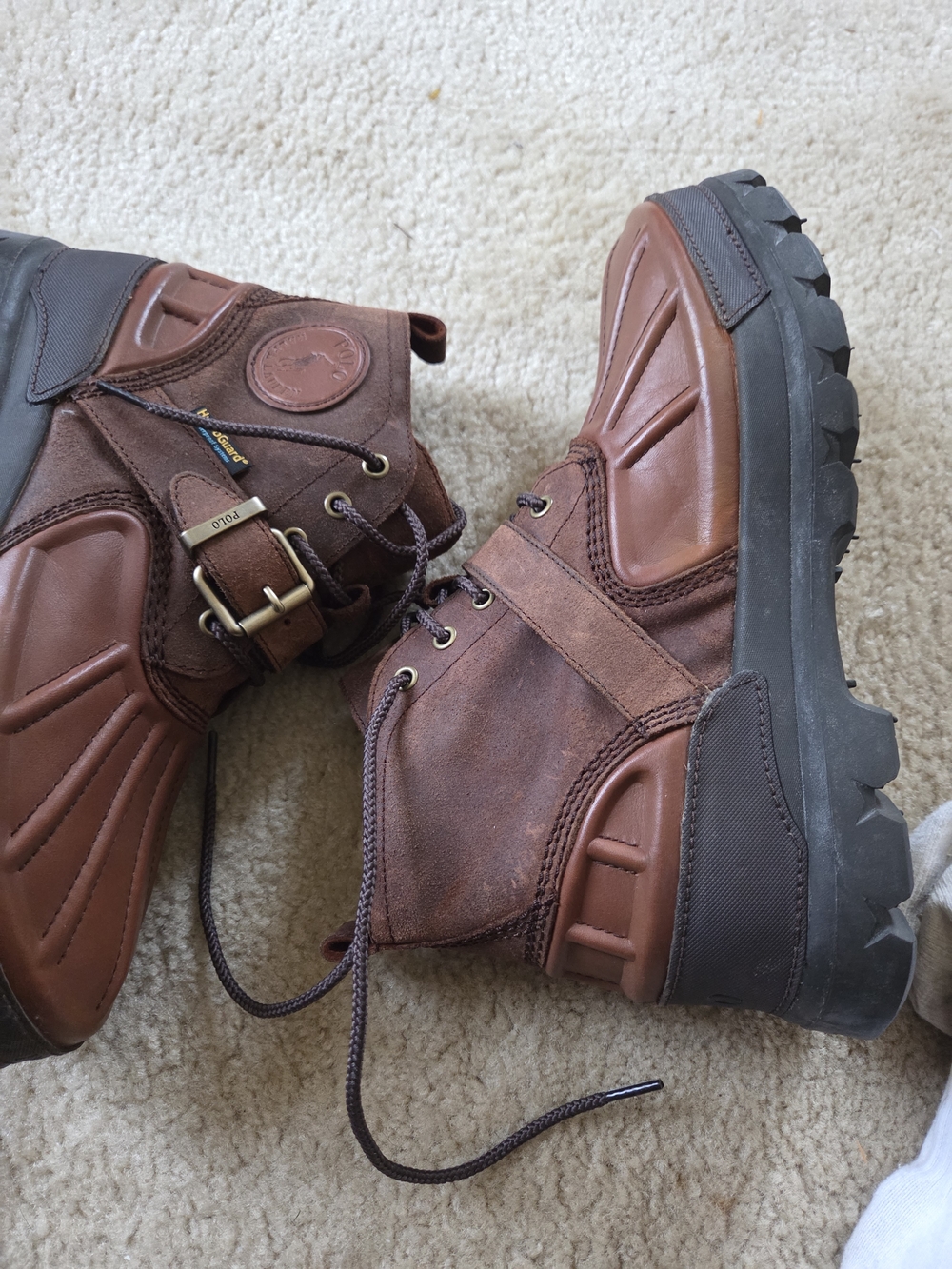 Polo by Ralph Lauren Brown Lace-Up Casual Boots